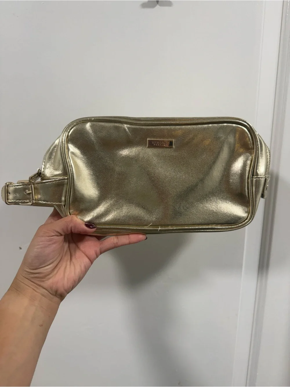 Versace Metallic Gold Makeup Bag
